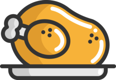 Roast Chicken Icon Svg Vector, Free Vectors File